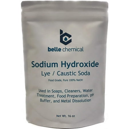 Sodium Hydroxide - Pure - Food Grade (Caustic Soda, Lye) (1 Pound) 1 Pound  