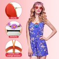 thumbnail image 4 of Set de accesorios para disfraz hippie NEBURORA años 60 y 70, 18 piezas, 4 of 7