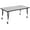 Grey, variant on Flash Furniture Mobile 28"W x 47.5"L Rectangular Wave Flexible Collaborative Grey Laminate Activity Table - Height Adjustable Short Legs