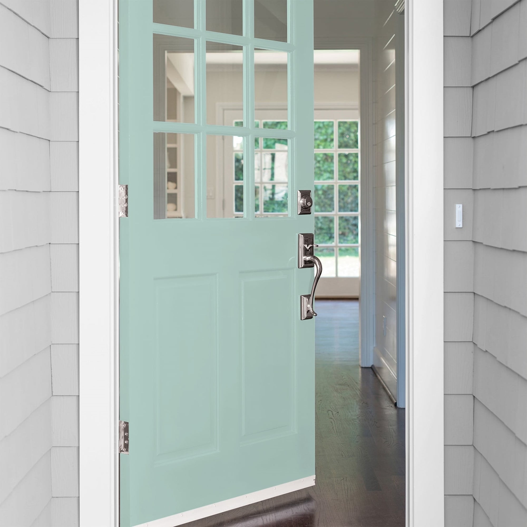 Glidden Fundamentals Copenhagen / Green, Satin Exterior Paint, 1 Quart