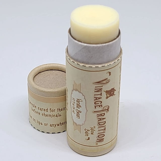 Bálsamo labial Vintage Tradition hidratante de sebo de ternera con vainilla
