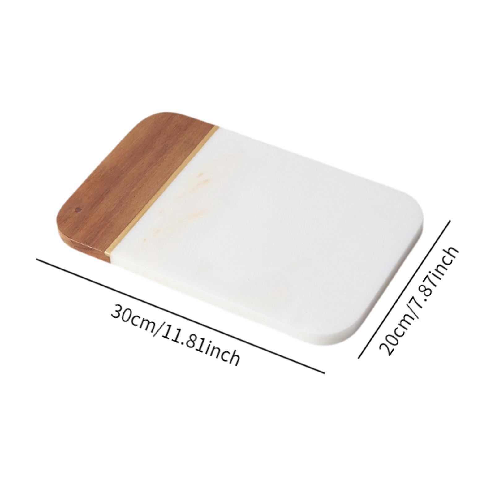 TISHITA Breadboard Cutting Board Sturdy Multipurpose Tableware Serving Platter Vegetable Chopping Board for Coffee Shops Hotel Bakery White