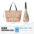 thumbnail image 4 of Xecao Indian Paisley 1 for versatile beach bag for women includes zipper pockets and waterproof material, ideal for vacations and adventures., 4 of 7