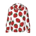 thumbnail image 3 of Balery Hand Drawn Strawberry Men's Women's UPF 50+ Sun Protection Lightweight Hoodie Performance Long Sleeve Shirt for Fishing Running-Medium, 3 of 9