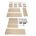 thumbnail image 1 of Mueble de TV multifuncional de madera expandible de 80 a 135 cm, mueble de TV deformable, soporte de entretenimiento para sala de estar y dormitorio, 1 of 15