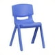 Bowery Hill Chaise d'École Empilable en Plastique 23" en Bleu – image 1 sur 2
