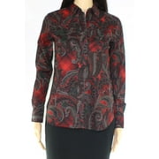 Ralph Lauren Women's Patch Pocket Shirt Black Size Petite Extra Small