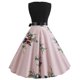 thumbnail image 5 of Vestido de columpio sexy sin mangas con cuello en V estampado vintage de moda para mujer Fridja  hj4725, 5 of 5
