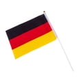 thumbnail image 1 of Hand Cranked Flags for Sports Games, Portable Hand Held Flags with Plastic Pole for Football Fan Parties, Bar Decor, Parades, Cheering, 8.27 x 5.51 Inches, Multicolor, 1 of 6