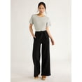 thumbnail image 5 of Free Assembly Women’s Belted Wide Leg Trouser Jeans, 31” Inseam, Sizes 0-22, 5 of 6