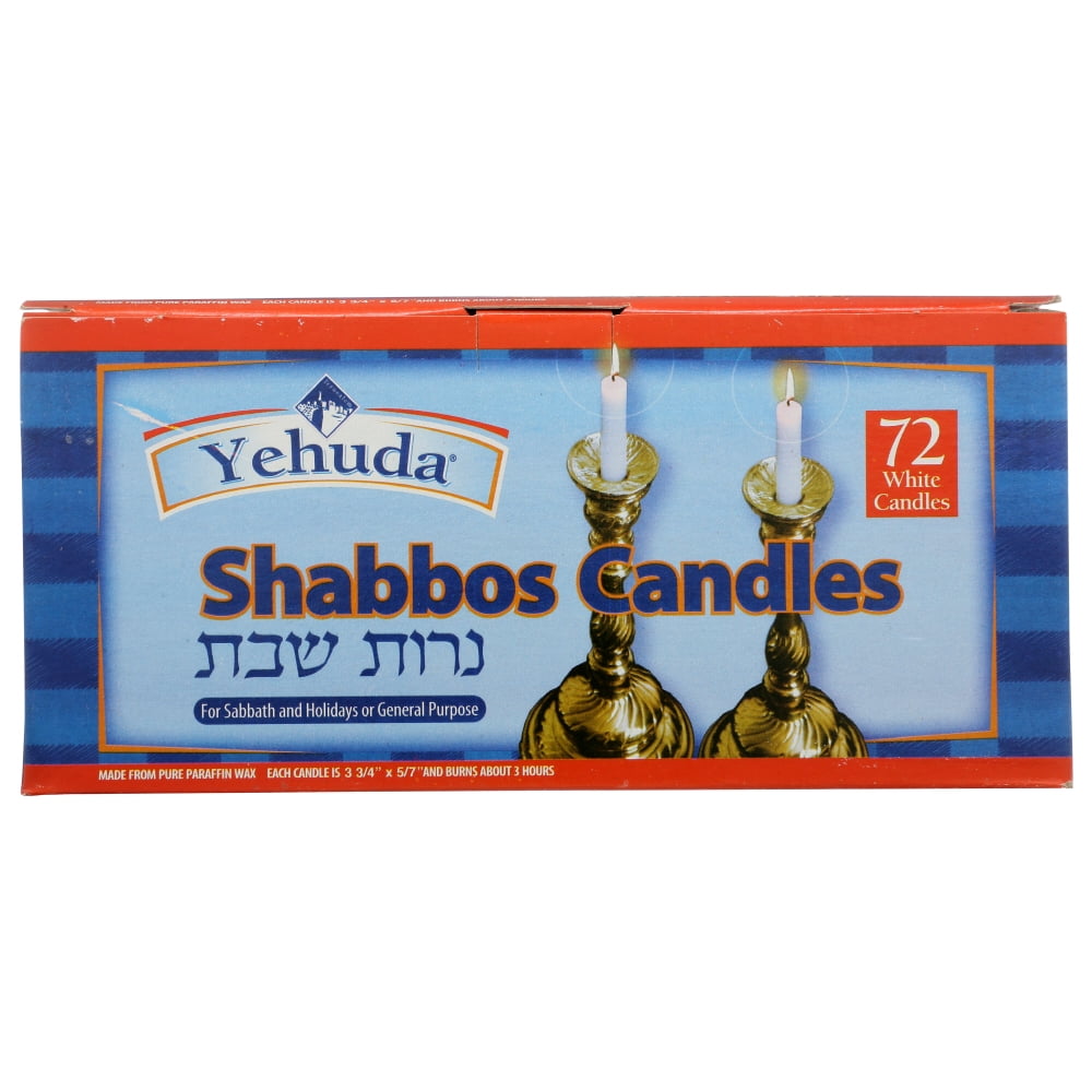 Yehuda Matzo Shabbos Candles, 72 Count
