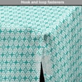 thumbnail image 4 of Mosaic Dog Crate Cover, Vintage Flower Pattern Geometric Effects Traditional Meadow Flourishing Art, Easy to Use Pet Kennel Cover Small Dogs Puppies Kittens, 7 Sizes, Turquoise and White, by Ambesonne, 4 of 6