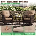 thumbnail image 4 of LazySunsets 3 Pieces Patio Furniture Set, Patio Swivel Rocker Chairs Set of 2, Wicker Outdoor Bistro Set with Rocking Chair, Beige/Brown, 4 of 8