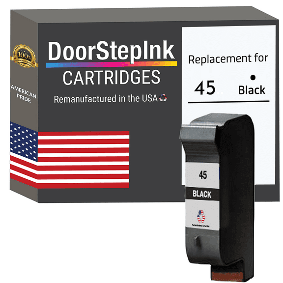DoorStepInk High Yield Ink Cartridge for 45 51645A Black
