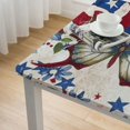 thumbnail image 5 of nygtbtfer Table Cloth Covers, Fitted Tablecloth with Elastic, Independence Day Star Butterfly Eucalyptus Leaves Flower Flag Outdoor Table Cover Waterproof Tablecloths for Dining/Kitchen 52*52, 5 of 8