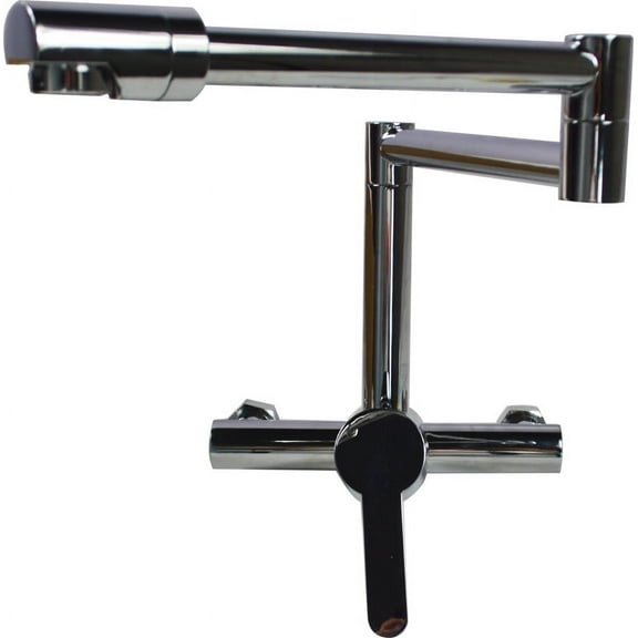 INTBUYING Retractable Double Joint Wall Mount Tap 20in Double Jointed Spout Stainless Steel
