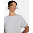 thumbnail image 5 of Joyspun Women’s Cotton-Blend Sleep Lounge Top with Short Sleeves, Sizes S-3X, 5 of 6
