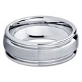 thumbnail image 2 of Tungsten Wedding Ring,Silver Tungsten Ring,8mm Wedding Ring,Tungsten Carbide Ring,Man & Woman Ring, 2 of 4