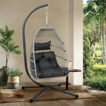 DIANJIE Egg Chair with Stand  Patio Wicker Bifanuo Hanging Chair  Hammock Swing Chair  350LBS Capacity for Bedroom  Balcony  Garden