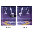 thumbnail image 2 of Leather Notebook with Pen Holder Writing Notepad Includes 100 Pages Lined Journal Seagulls and The Beach, 2 of 6