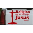 thumbnail image 1 of Religion Does Not Save People Jesus Does Car or Truck Window Decal Sticker, 1 of 1