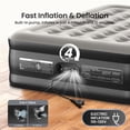 thumbnail image 2 of Ophanie King Air Mattress, 18-Inch Elevated Inflatable Bed with Built-in Pump, Puncture-Resistant, Quick Inflation/Deflation, Portable for camping & Guests, Black, 2 of 7