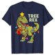 thumbnail image 1 of Navidad dinosaurio niños hombres luces de Navidad árbol Rex camiseta 100% algodón divertidas niñas camisetas de manga corta de verano, 1 of 4