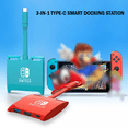 thumbnail image 4 of Apto para Nintendo Switch 3 en 1 Estación de acoplamiento HDMI de alta definición Consola de videojuegos conectada al televisor Convertidor de vídeo, 4 of 6