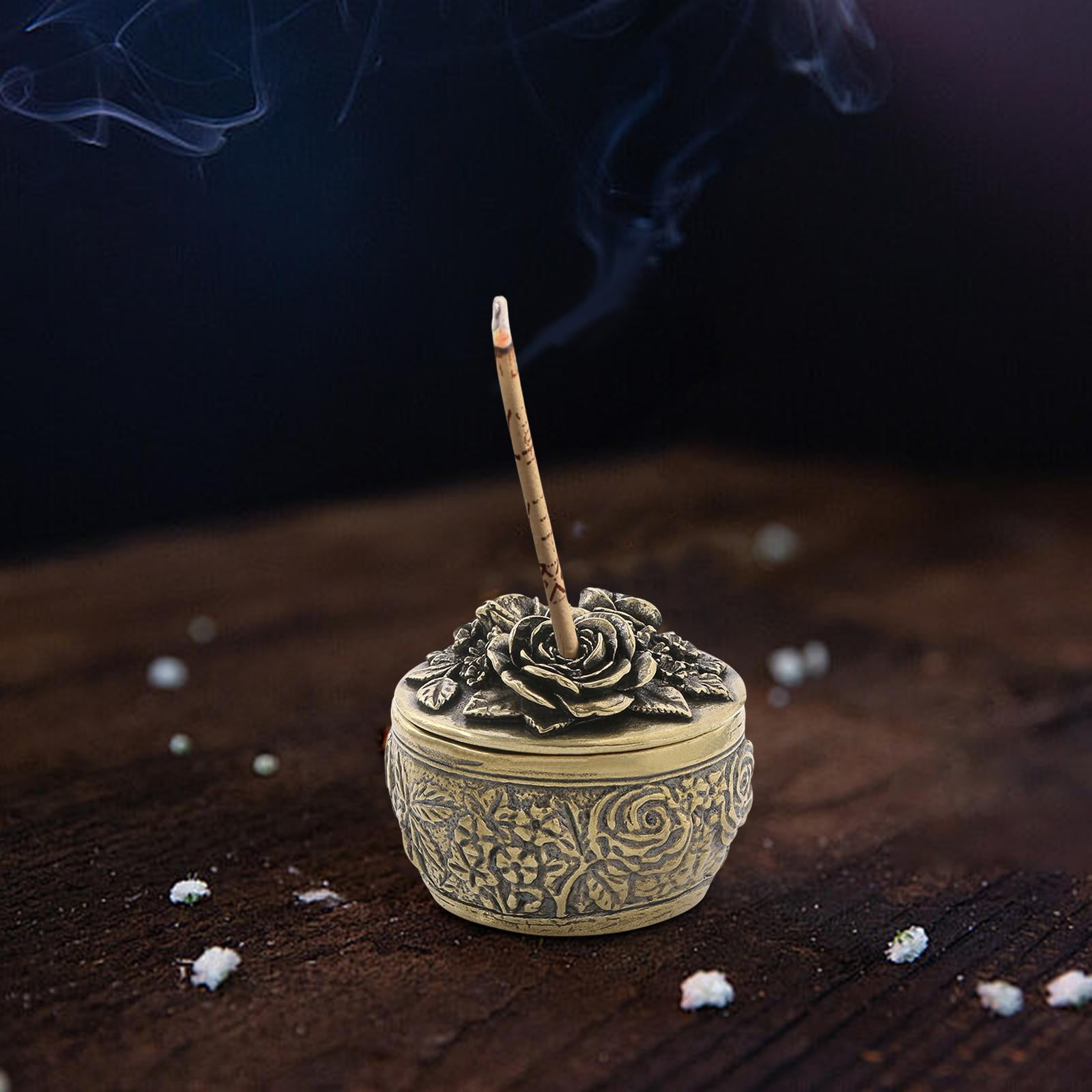 Baoblaze Peony Incense Burner Aroma Burner Incense Holder for Desktop Bedroom Cabinet