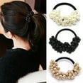 thumbnail image 2 of Flmtop Porte-Queue de Cheval Élastique en Fausse Perle Accessoire de Cheveux, 2 of 10