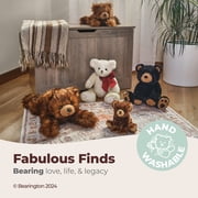 Bearington Collection Huggy Ben Plush Bear Stuffed Animal - 19 in Brown Grizzly Bear - Ultra-Soft Plush & Bean Bag Weighted Stuffed Animal - Poseable Sitting & Display