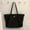 Black, variant on Openpig Canvas Tote Bag-Extra Big Shopping Beach Totes Bags Reusable Largest Grocery Plain Solid Bag 19.3" x 7" x 11.82"