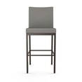 thumbnail image 2 of Amisco Perry Plus 26 In. Counter Stool - Taupe Grey Faux Leather / Dark Brown Metal, 2 of 9