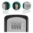 thumbnail image 2 of Key Lock Box Wall Mounted Stainless Steel Key Safe Weatherproof Storage Box ,Office Key Storage, 2 of 6
