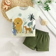 thumbnail image 4 of WOLLED Baby Toddler Boys 2-Piece Shorts Set Kids Summer Short Sleeve Cute Prints T-Shirt Tops and Shorts Outfit 9M-4Y, 4 of 10