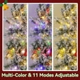 thumbnail image 6 of HOMCOM 48in Flocked Pre-Lit Christmas Wreath with 3D Red Bow, Christmas Wreath for Front Door with 11 Lighting Modes, 200 LED Lights, 6 of 9