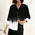 thumbnail image 2 of TaTaai Women's Fashion Spring And Summer Button Up Cardigan 3/4 Quarter Sleeve Jacket V-neck Top/shirt Gift, 2 of 6