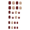 thumbnail image 3 of 24 piezas en Decoración de uñas Uñas postizas brillantes Brillo Manicura artificial Uñas postizas para mujeres Niñas Fiesta Cumpleaños Fernando Prensa en las uñas, 3 of 8
