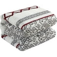 thumbnail image 3 of Nanshing Jamie 7 Piece Geometric Comforter Set, White/Red, King, 3 of 7