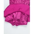 thumbnail image 5 of iiniim Girls Jazz Modern Dancewear Sequined Sleeveless Criss Cross Back Dance Dress Rose 12, 5 of 7