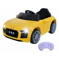 thumbnail image 1 of Carro Eléctrico Niños Aeiou B008 Audi Tactopiel Llantas Eva Amarillo, 1 of 8