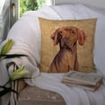 thumbnail image 3 of Carolines Treasures SC9132PW1414 Vizsla Wipe your Paws Fabric Decorative Pillow, 14Hx14W, multicolor, 3 of 4