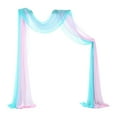 thumbnail image 2 of Tela para arco de boda, 6 yardas, reutilizable, resistente a las arrugas, para ceremonia y recepción 1x rosa 1x azul cielo, 2 of 9