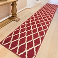 thumbnail image 6 of Ottomanson Non-Slip Hallway Runner Rug 1'10" x 7' Perfect for High Traffic Areas, Red Trellis, 6 of 14
