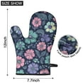 thumbnail image 6 of Cute Oven Mitts,Pioneer Flower Floral Print Pattern Oven Mitt 2-Pack Set,Kitchen Gloves for Oven,Heat Resistant Oven Mitts 7.7"x12", 6 of 7