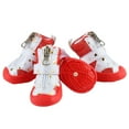 thumbnail image 1 of Zapatos para perros de malla transpirable que evitan resbalones Bling Bling Botas impermeables de invierno con correa ajustable, 1 of 12