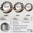 thumbnail image 4 of Designart "Simplistic Geode Panorama" Stone Geode Round Mirror Wall Decor Traditional - Large Beige Round Bathroom Mirror - Round Mirror - 29" x 29", 4 of 6