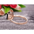 thumbnail image 6 of Cushion Cut 1.25 Carat Black Diamond Moissanite Engagement Ring Wedding Ring Promise Ring 10k Rose Gold Solitaire Anniversary Ring, 6 of 6