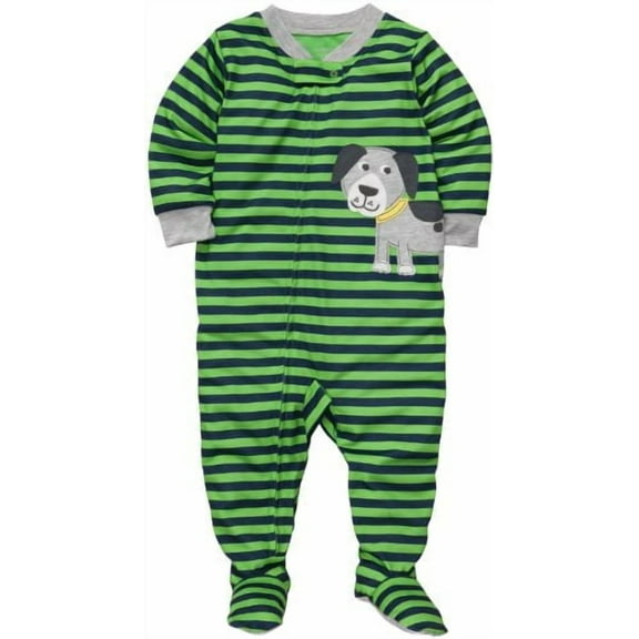 Carter's Toddler Boy's Dog Striped Polyester Footed Pajama Sleeper, Size 4T