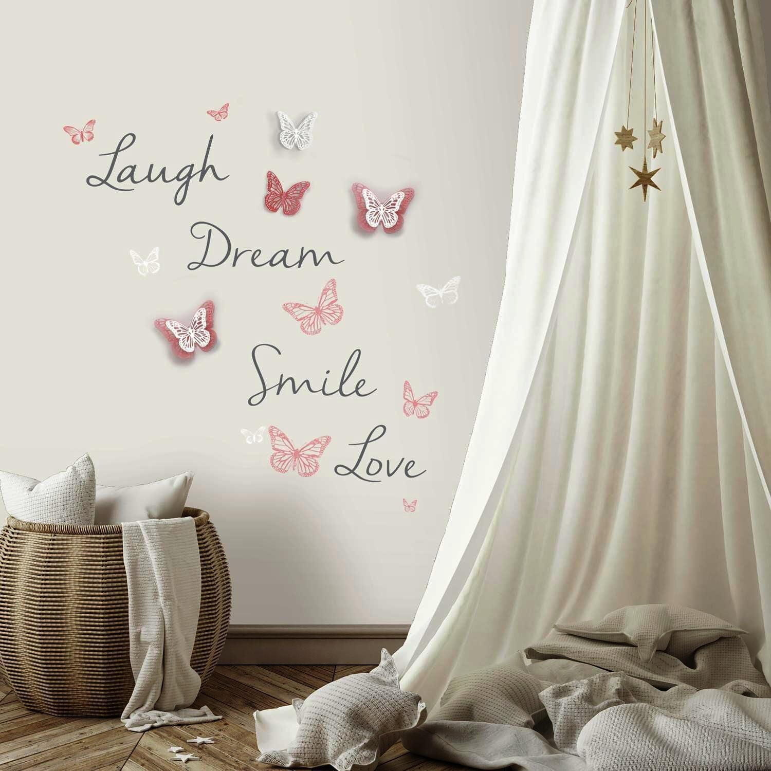 HOME TRENDS BUTTERFLY DREAM PEEL & STICK WALL DECAL
